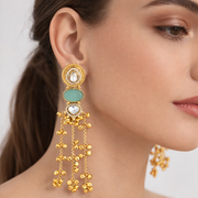 Opal & Emerald Royal Drop kashmiri Earrings