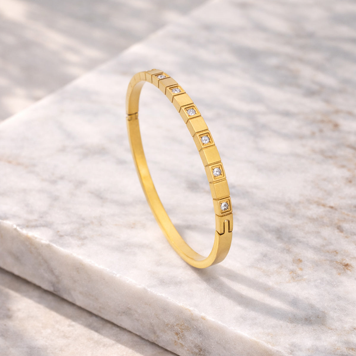Square Crystal Bangle