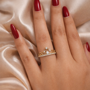 Shahi Crown CZ adjustable Ring