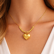 Beaded Luxe Heart Pendant