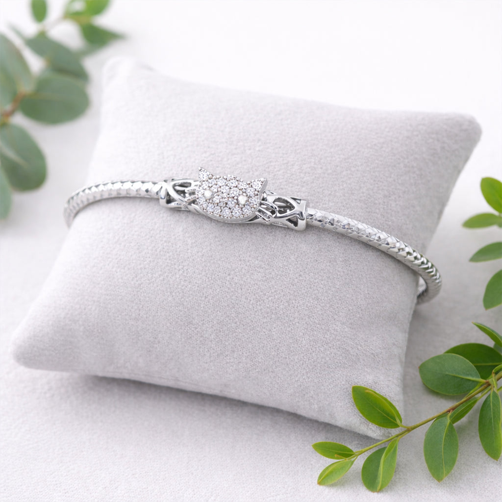 Celeste Silver Bangle