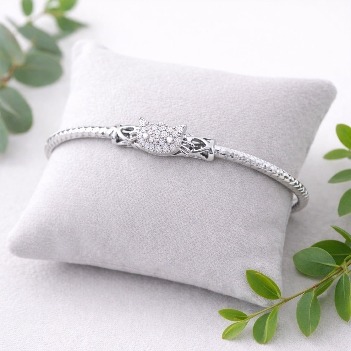 Celeste Silver Bangle