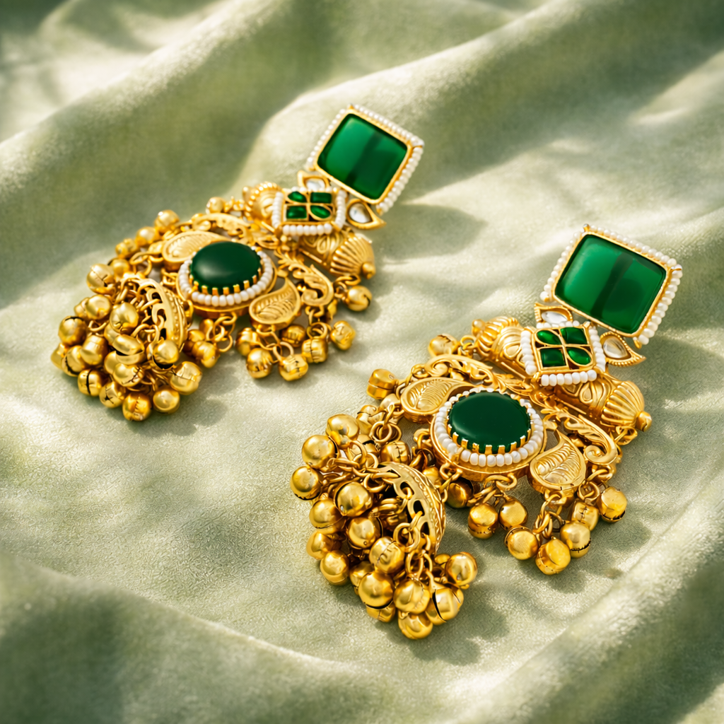 Sheesh Mahal Kashmiri Jhumkas