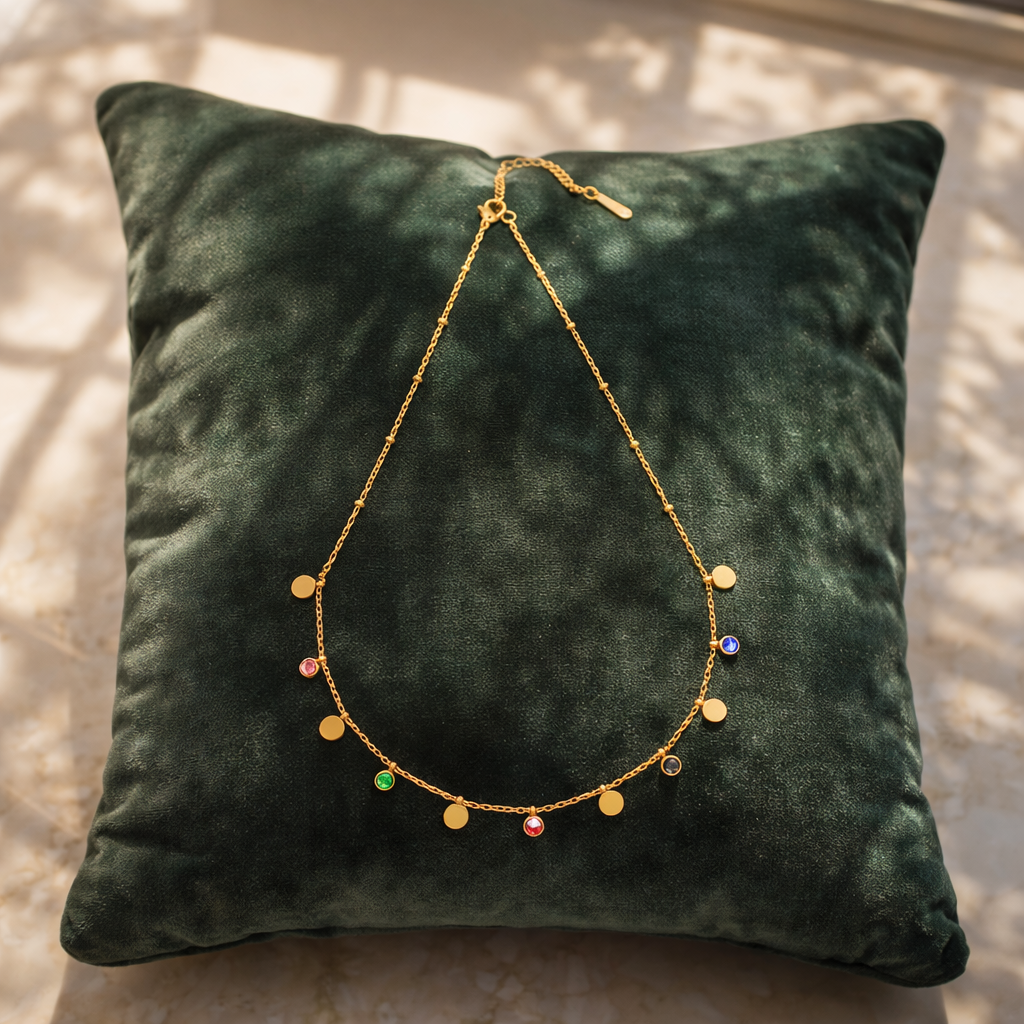 Celestia Multistone Charm Necklaces