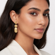 Hammered Gold Statement Drops