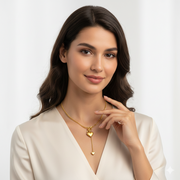 Eterna Heart Drop Toggle Necklaces