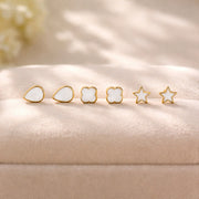 enamel Stud Earrings Set