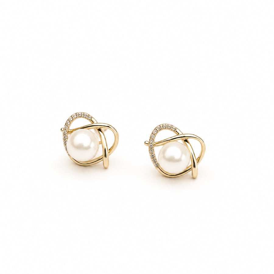 Pearl Orbit Stud Earring