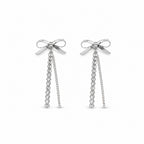 Bow Tassel Drop Studs