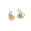 Golden Cluster Loop Earrings