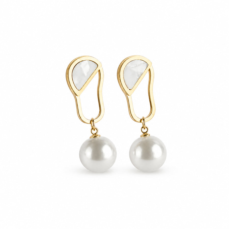 Pearl Hoop Earrings