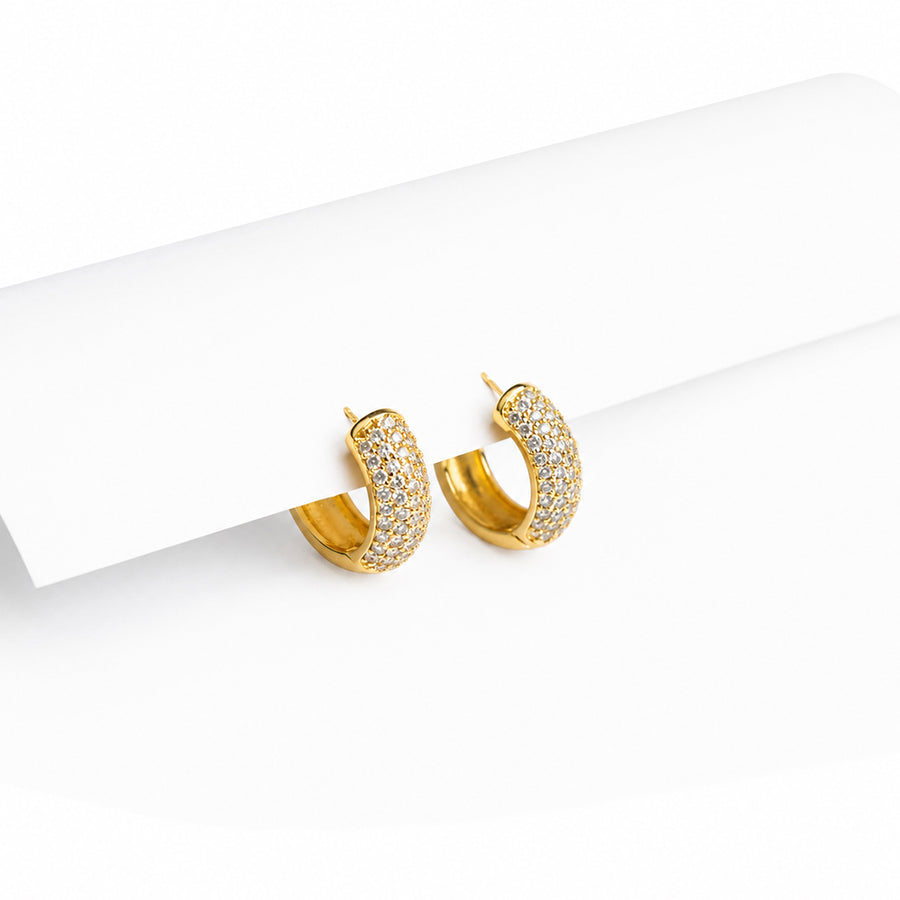 Golden Radiance Hoops