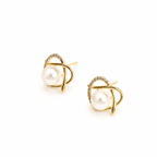 Pearl Orbit Stud Earring