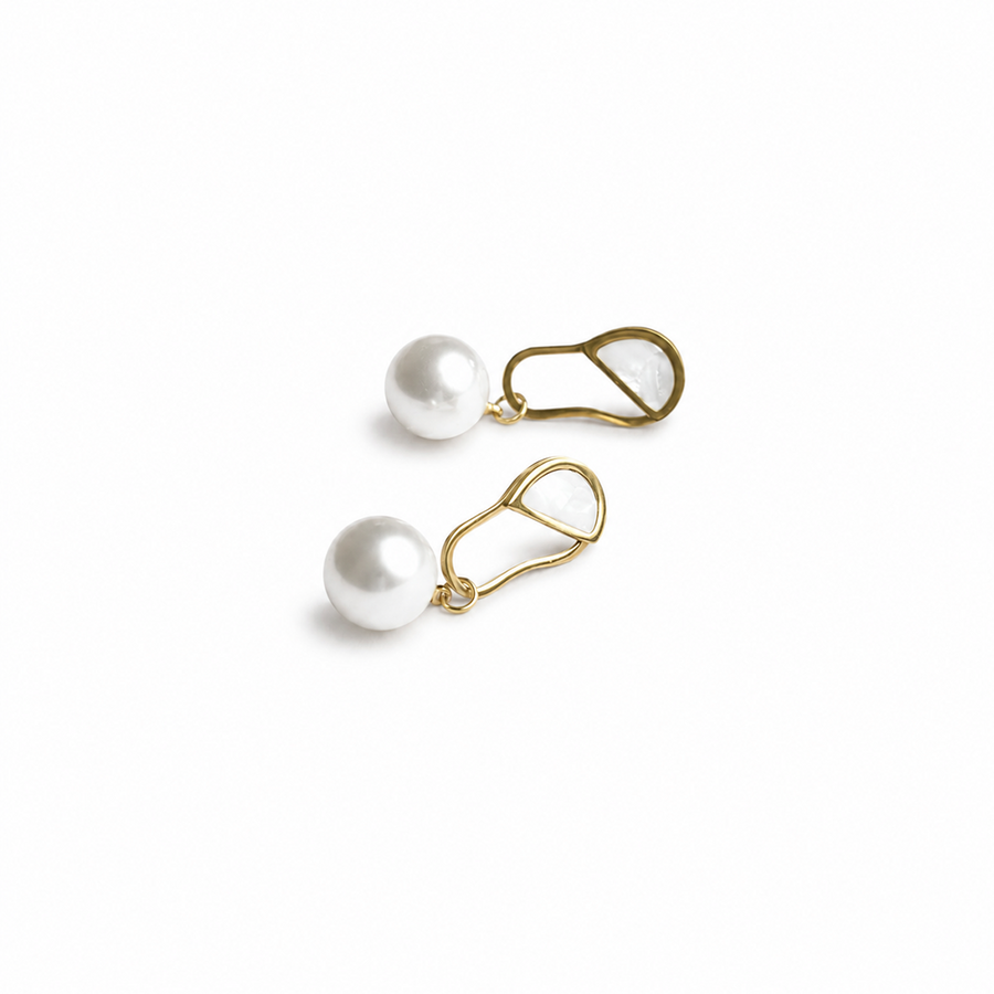 Pearl Hoop Earrings