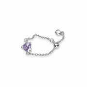 Lilac Heart Ring