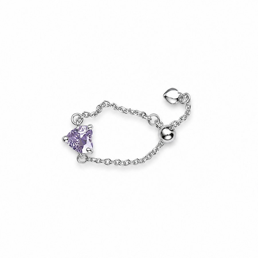 Lilac Heart Ring