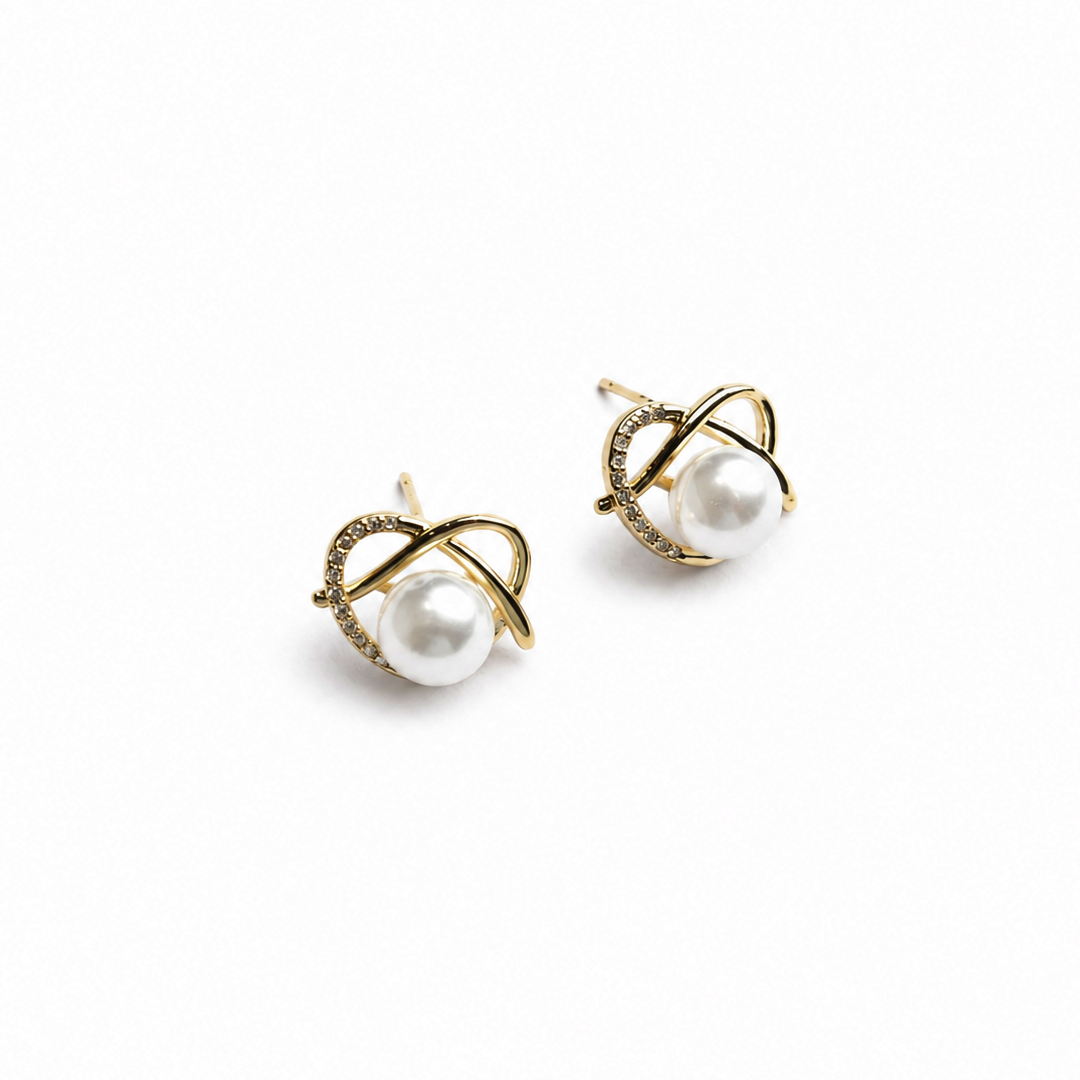 Pearl Orbit Stud Earring