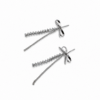 Bow Tassel Drop Studs