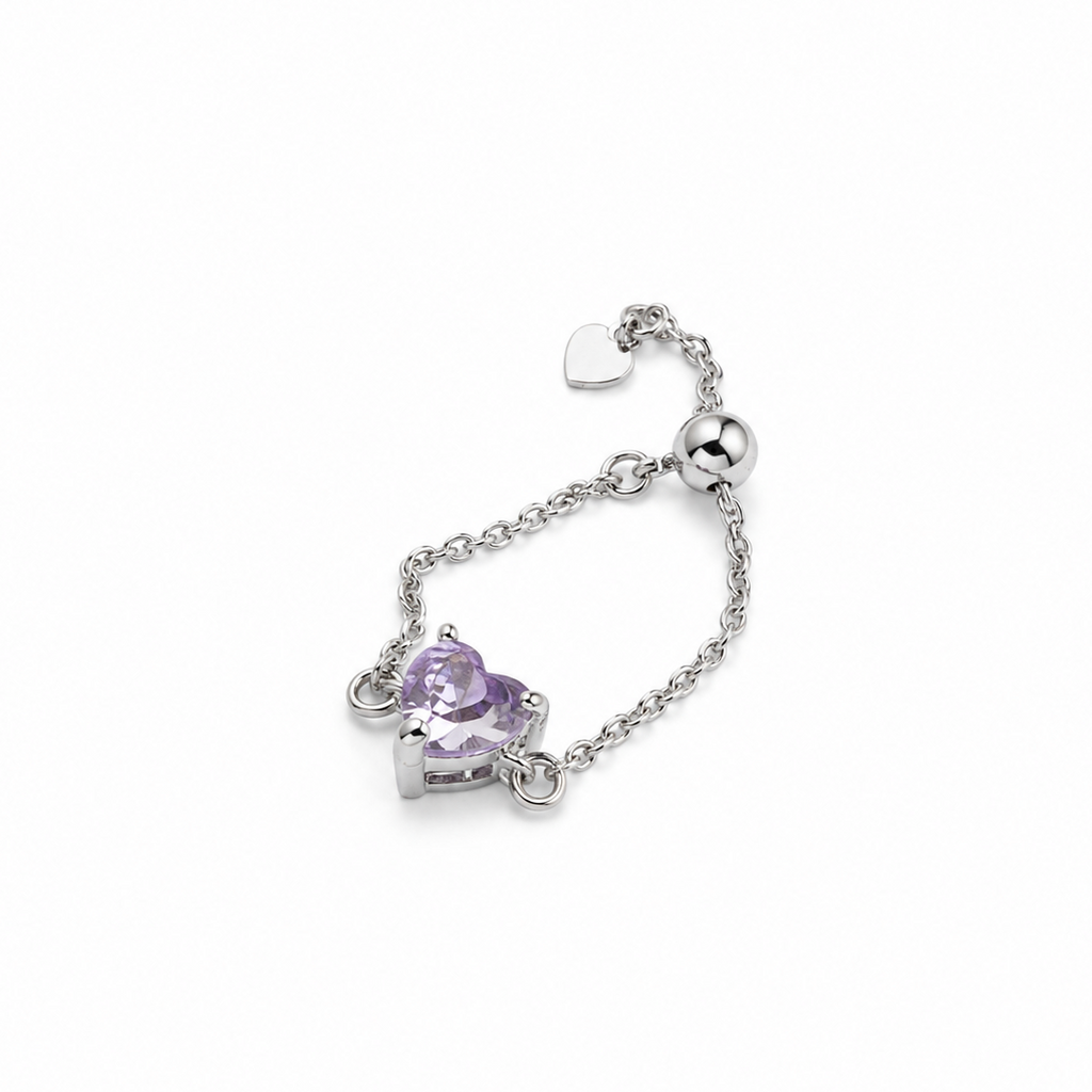Lilac Heart Ring