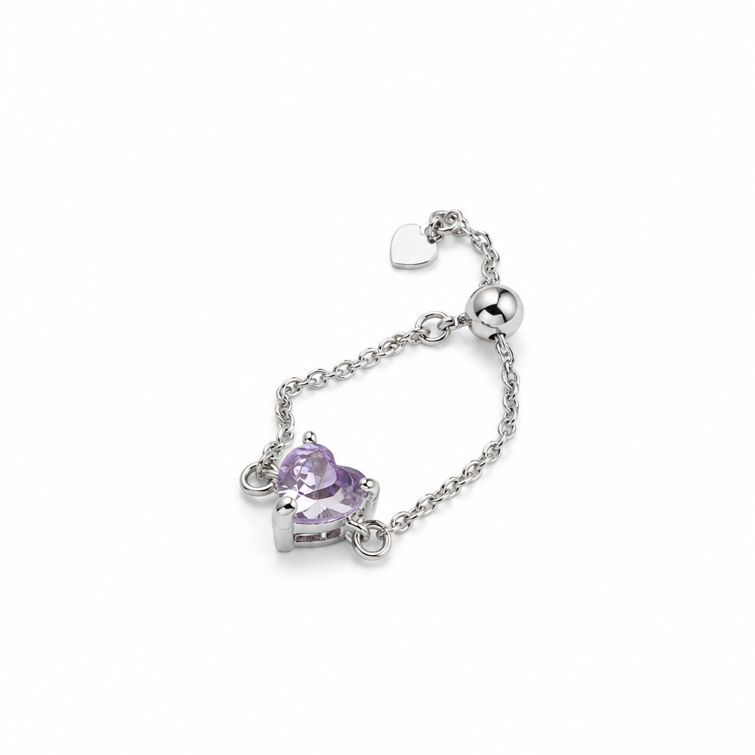 Lilac Heart Ring