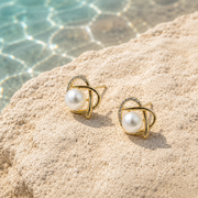 Pearl Orbit Stud Earring