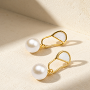 Pearl Hoop Earrings