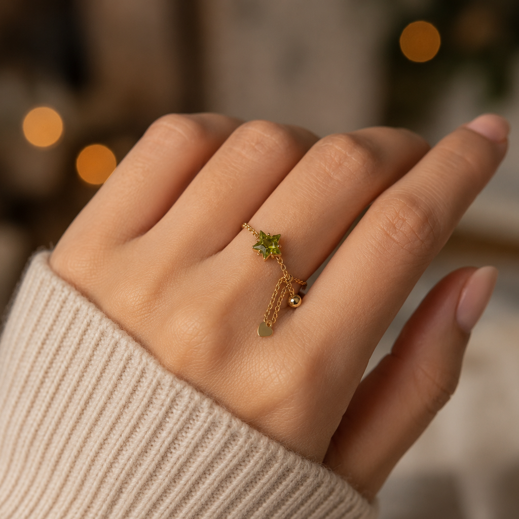 Emerald Star Ring