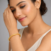 Celeste Textured Gold Bangle