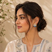 enamel floral earring