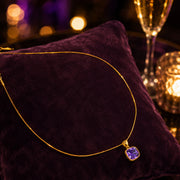 Royal Violet Cushion Chain with pendant