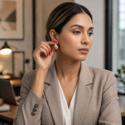 Golden Teardrop Statement Earrings