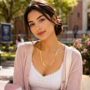 Luxe Flat Gold Chain with pendant