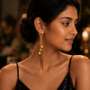 Glossy Heart Drop Hoop Earrings