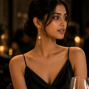 Royal Aqua Jhumka Drop Earrings