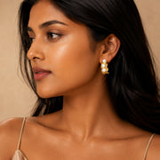 Pearl Loop Wave Earrings