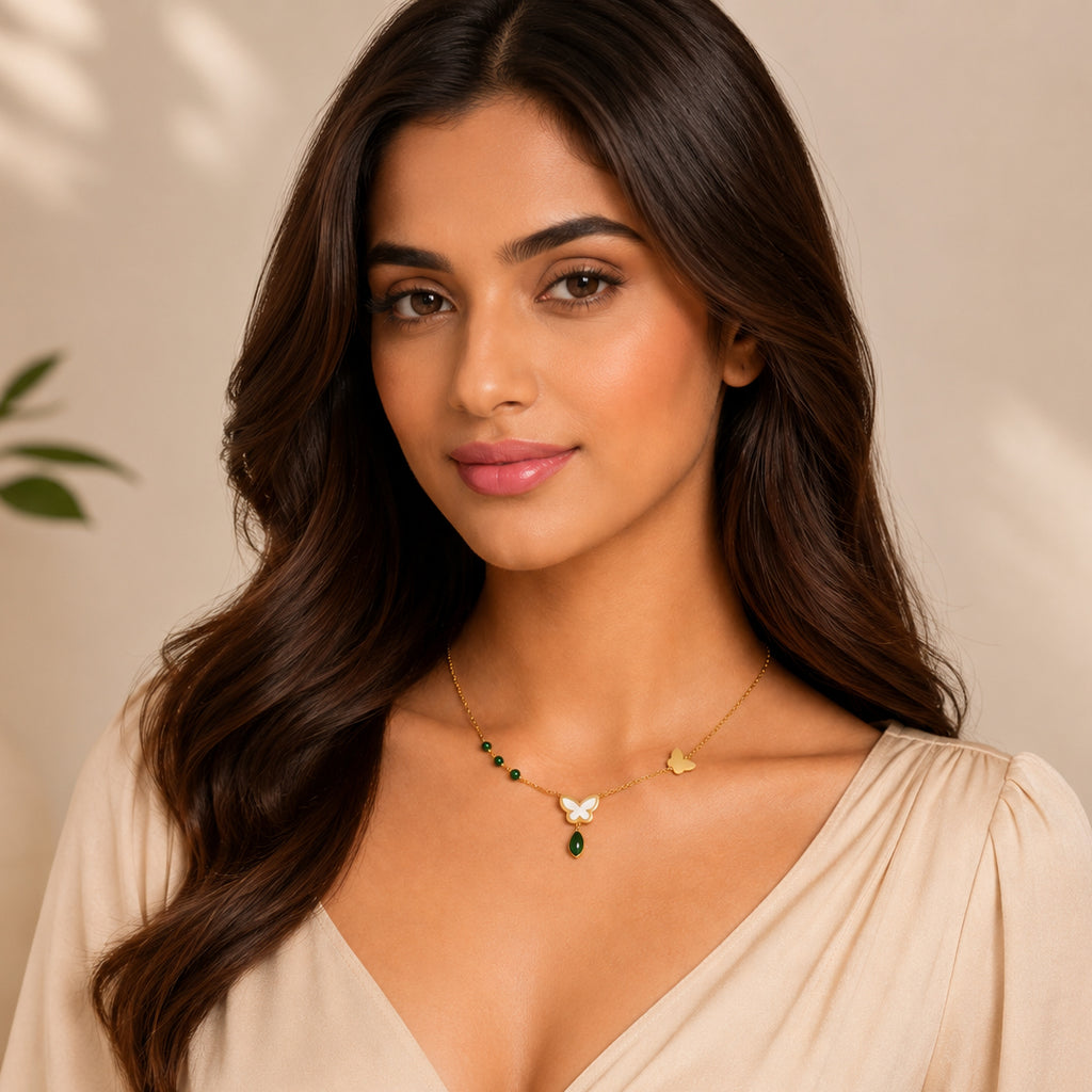 Emerald Flutter Necklaces