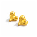 Textured Love Heart Studs