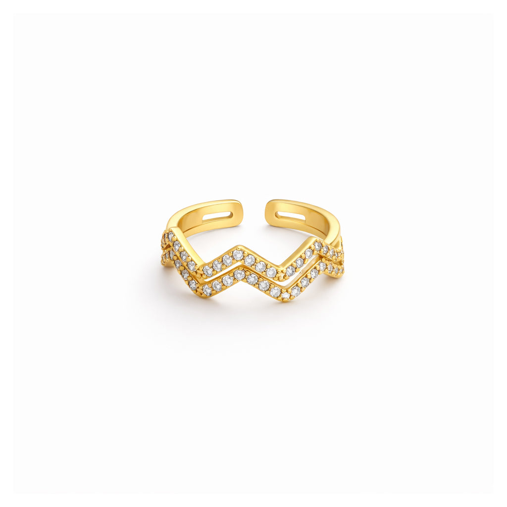 Zigzag Spark Adjustable Ring