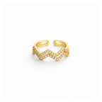 Zigzag Spark Adjustable Ring