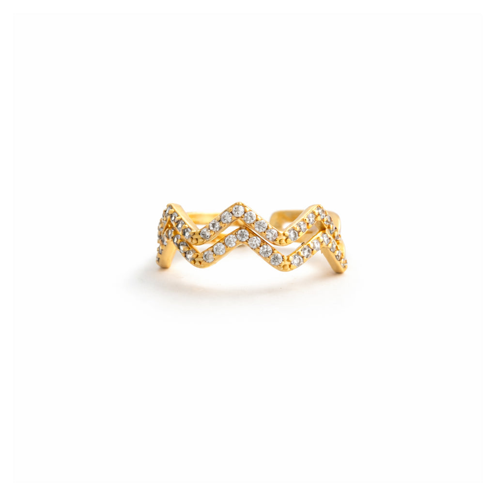 Zigzag Spark Adjustable Ring