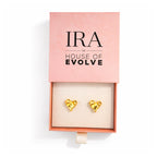 Textured Love Heart Studs