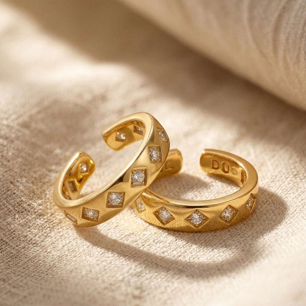 Lustre Royale Crystal Adjustable Ring