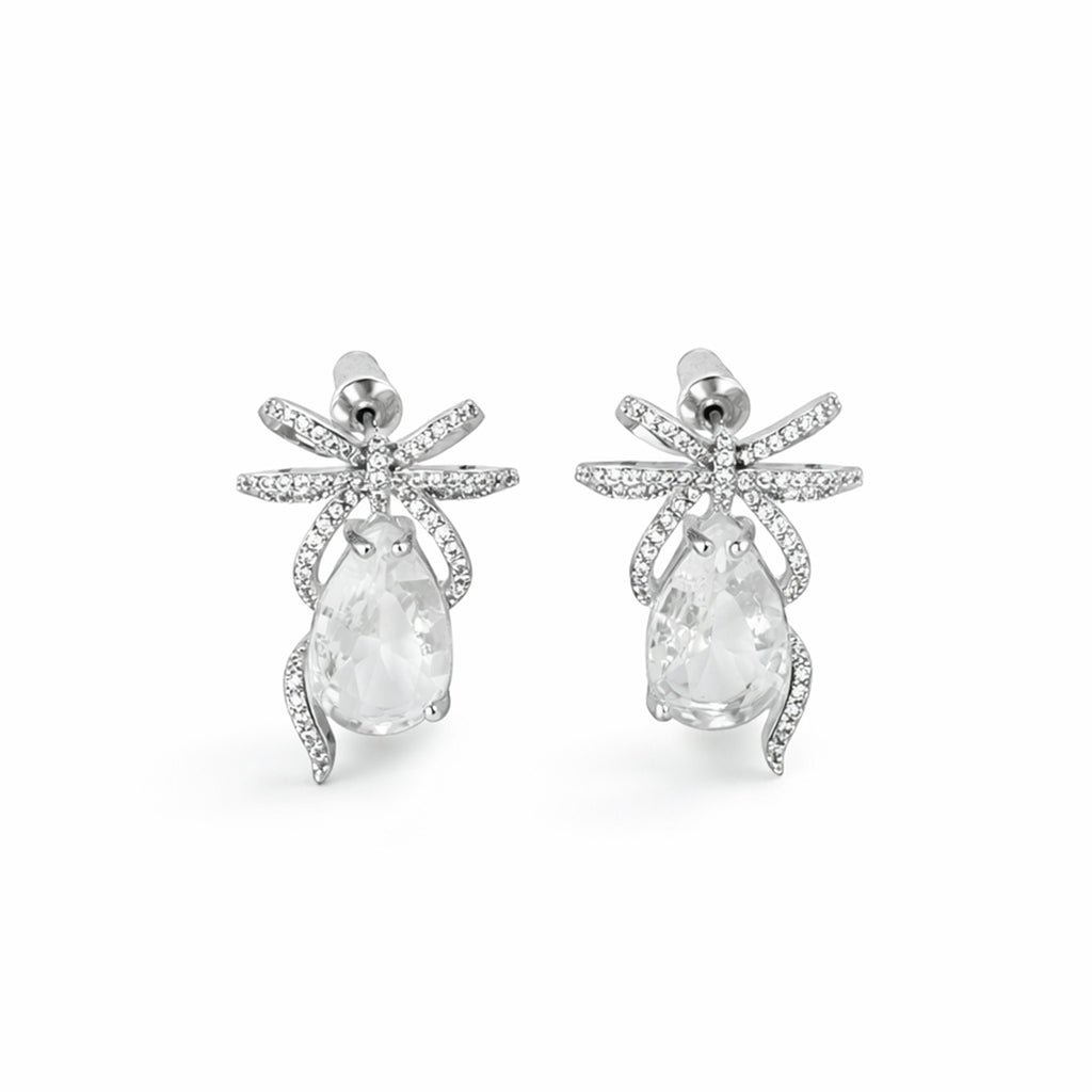 Crystal Grace Bow Earrings