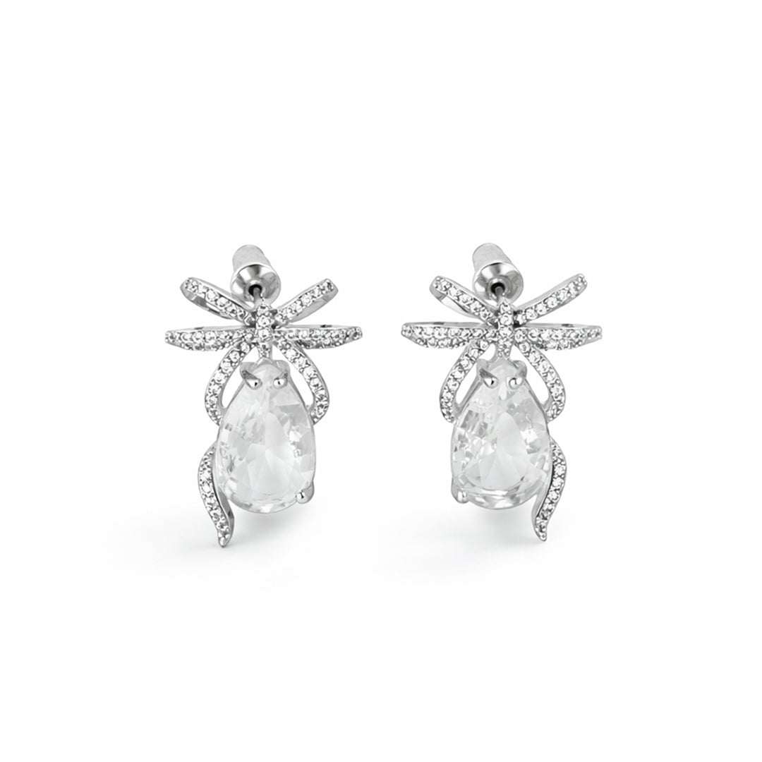Crystal Grace Bow Earrings