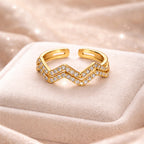 Zigzag Spark Adjustable Ring