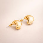 Golden Dome Stud Earrings
