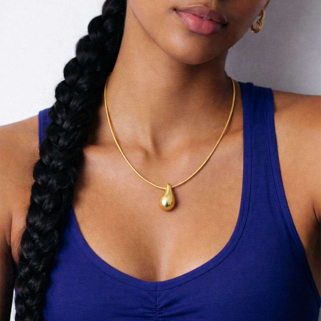 Organic drop pendant Necklaces