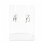 Silver Block Luxe Hoop Earrings