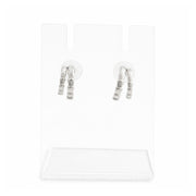 Silver Block Luxe Hoop Earrings