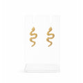 Coiled Serpent Gold Stud Earrings